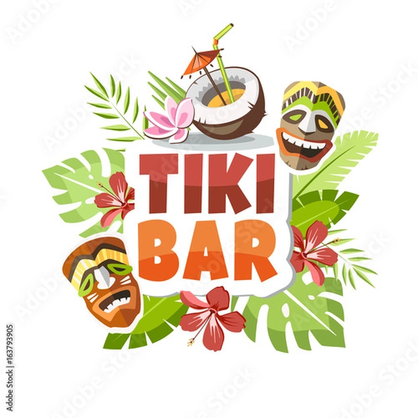 Fototapeta Tiki Bar Hawaii Party Time Time wakacyjne wakacje kreatywne