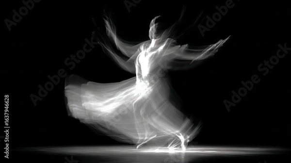 Obraz graceful dancer motion blur art