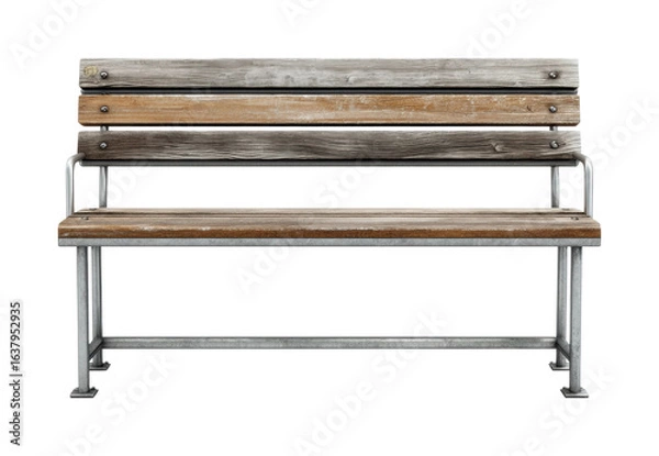 Fototapeta Bench design showcase urban furniture modern perspective, isolated on transparent background, png