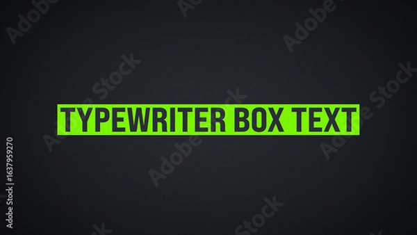 Obraz Editable Typewriter Text Effect Preset with Resizable Box Background