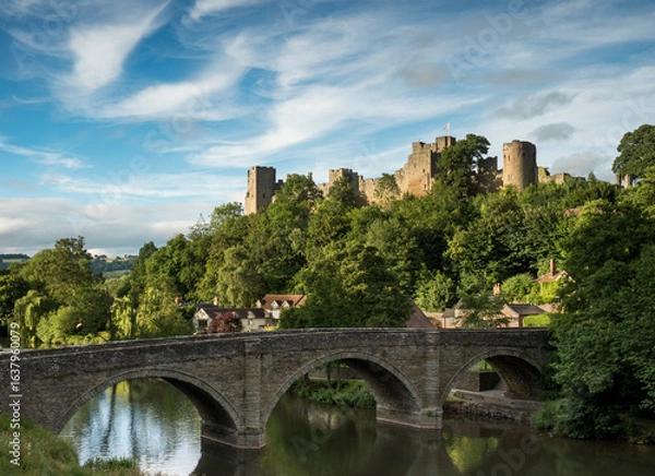Obraz Evening Light on Ludlow Castle