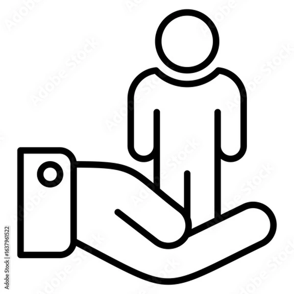 Fototapeta Responsible line icon