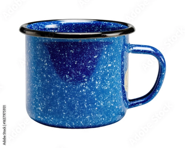 Obraz Adventure blue mug camping product nature, isolated on transparent background, png