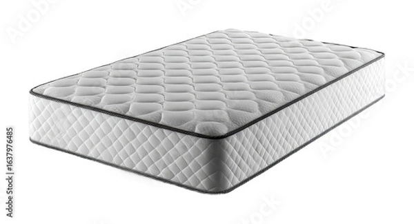 Obraz Choosing the perfect mattress for comfort at home bedroom product perspective, isolated on transparent background, png