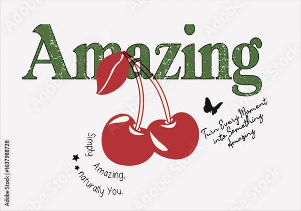 Obraz cherry amazing design vector art