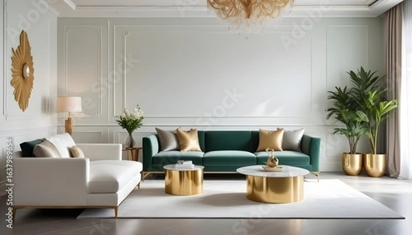 Obraz Photo interior modern design room 3d illustration