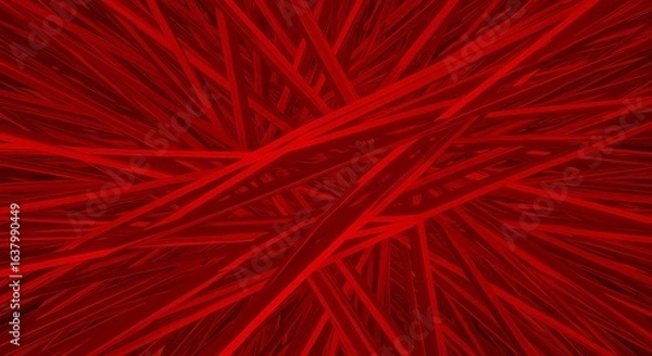 Fototapeta red abstract fractal background, abstract red background with lines