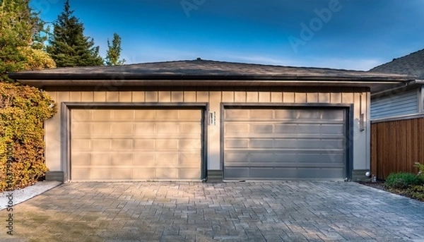 Fototapeta weather resistant sectional garage door featuring uv protected coatings suitable for coastal homes to withstand salty air