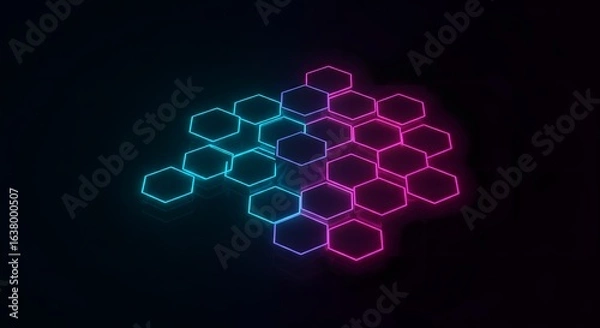 Fototapeta abstract background with glowing circles