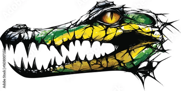 Obraz Crocodile head illustration graphic design