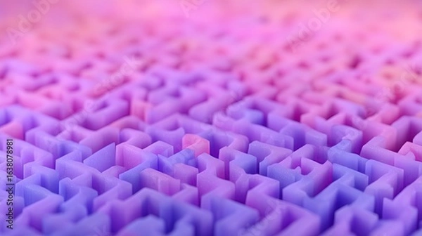 Fototapeta A close-up view of a detailed, abstract maze design.