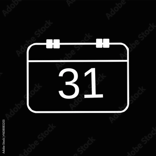 Obraz 31st Calendar Icon Stock Vector Illustration