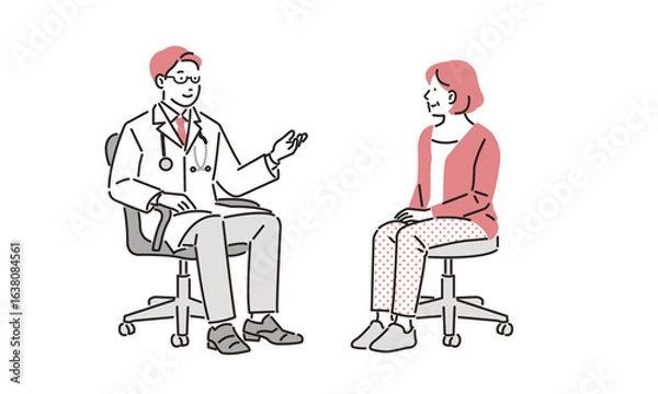 Obraz 病院での診察シーン男性医師