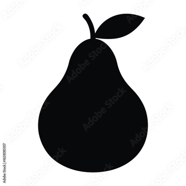 Fototapeta pear on white background