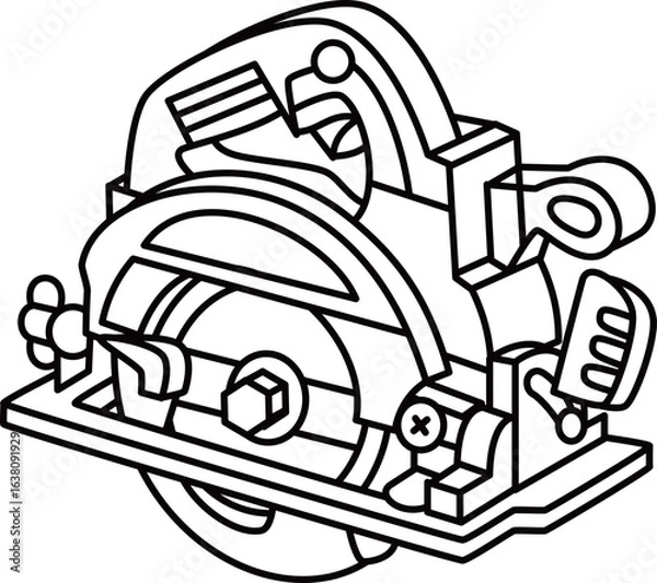 Obraz Electrical tools Circular saw Line only