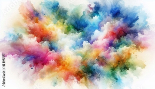 Obraz Rainbow Watercolor Splash
