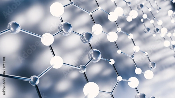 Obraz Glowing connected nodes