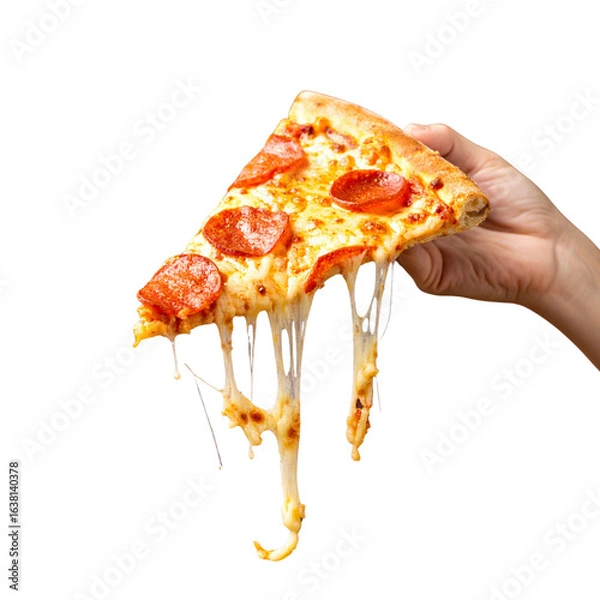 Fototapeta hand holding pizza