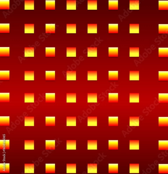 Obraz seamless pattern with squares with gradient yellow and red