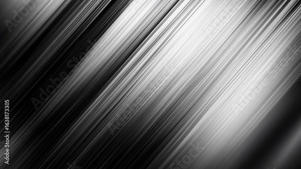 Obraz Abstract black and white diagonal lines background with subtle movement effect for presentations