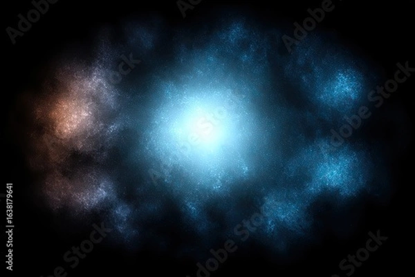 Fototapeta Cosmic nebula with central bright light source