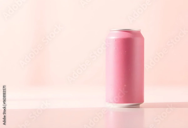 Obraz Minimal Pink Soda Can Mockup