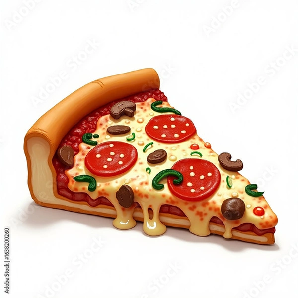 Obraz pizza with salami