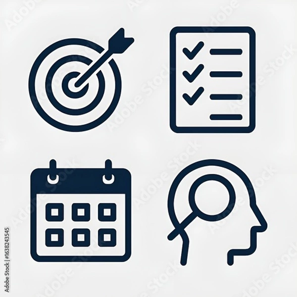 Obraz business icons set