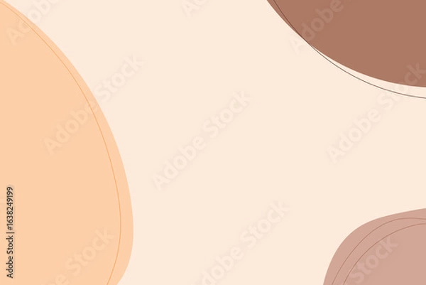 Fototapeta Autumn color style for pastel background with hand-drawn lines.