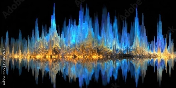 Fototapeta Abstract waveform landscape