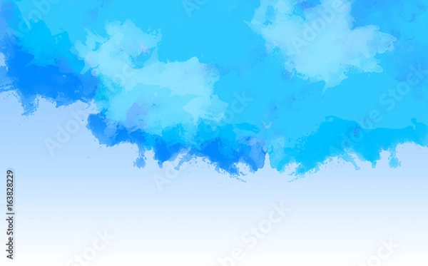 Obraz Niebieskie tło akwarelowe.