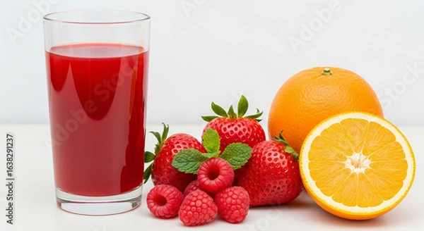 Obraz juice and fruits