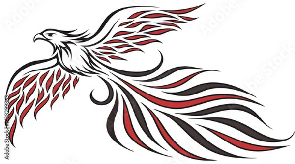 Fototapeta Abstract Phoenix Fire Logo