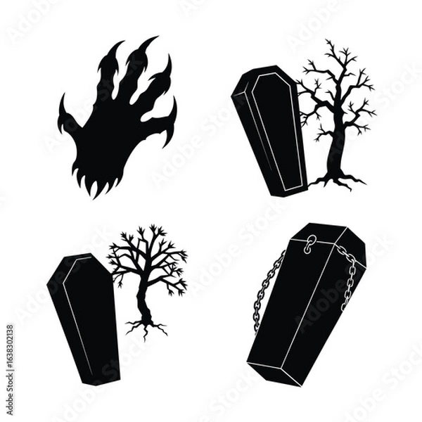 Fototapeta Hallowen day design bundle