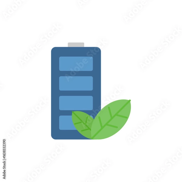 Obraz green ecology flat icon design