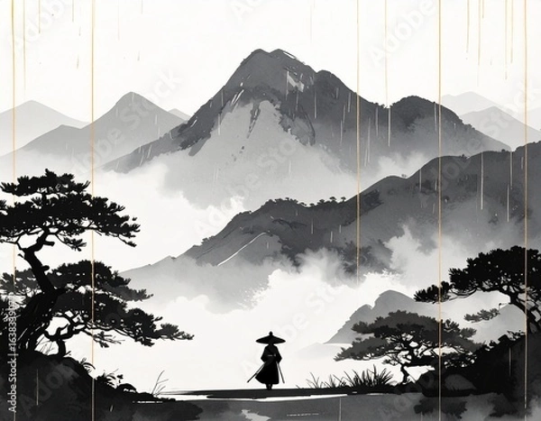 Obraz Rainy Mountain Scholar