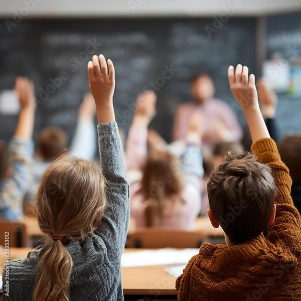 Obraz School Children in Classroom	