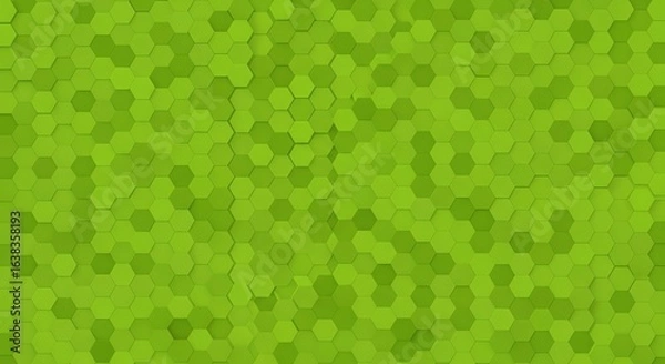 Fototapeta Green hexagonal honeycomb grid pattern