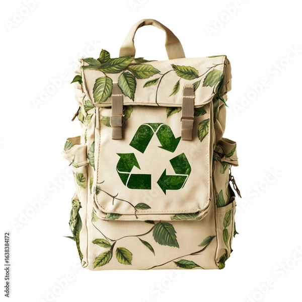 Fototapeta Shoulder bag for casual travel, modern design on transparent png background. Ai generated