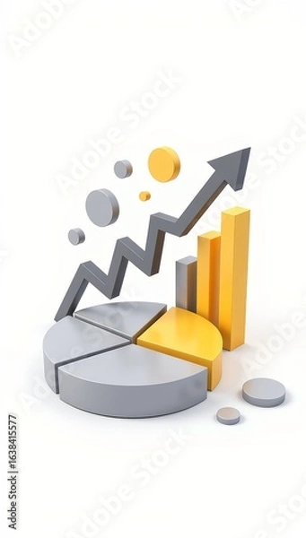Fototapeta Visual diagrams of business success