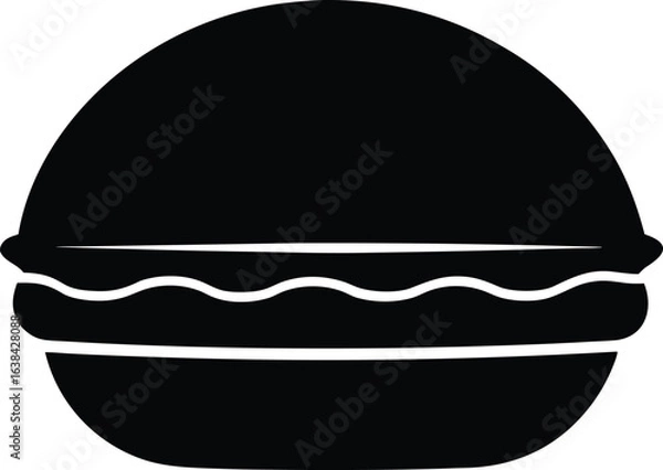 Fototapeta vada pav silhouette vector art illustration