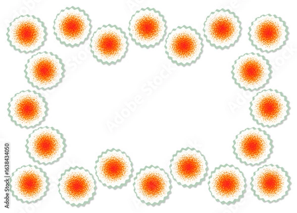 Obraz orange flower frame vector svg