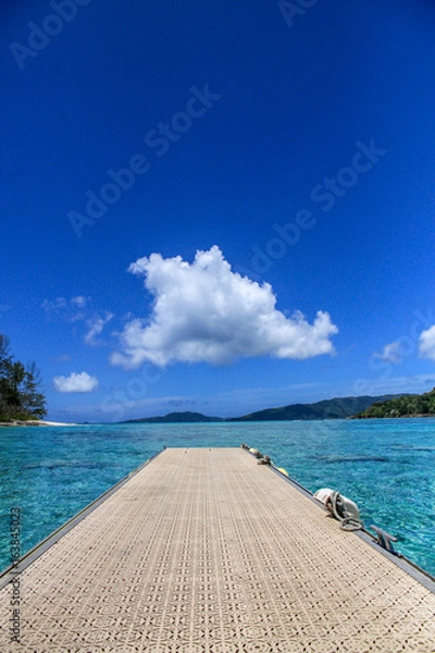 Fototapeta ponton seychelles