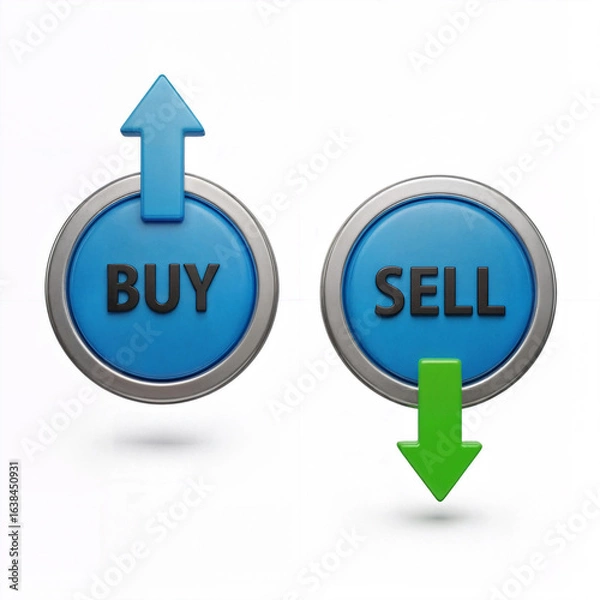 Fototapeta Buy and Sell Buttons with Up and Down Arrows