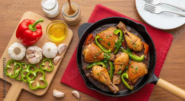 Obraz chicken with vegetables