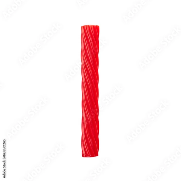 Fototapeta Red licorice candy stick sweet isolated on a transparent background