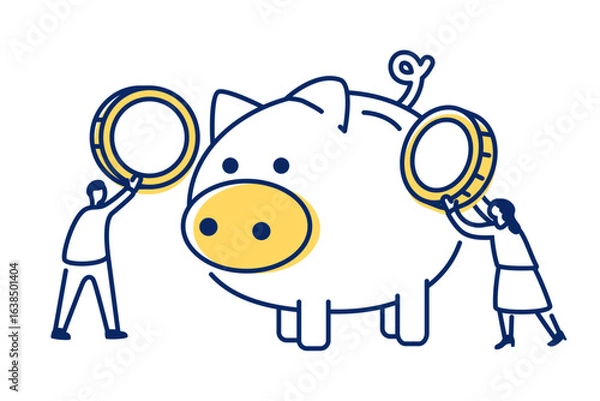 Fototapeta Saving Together: Building a Stronger Financial Future