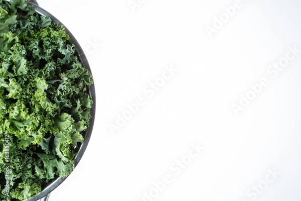 Fototapeta Half-view of Kale in a Collander