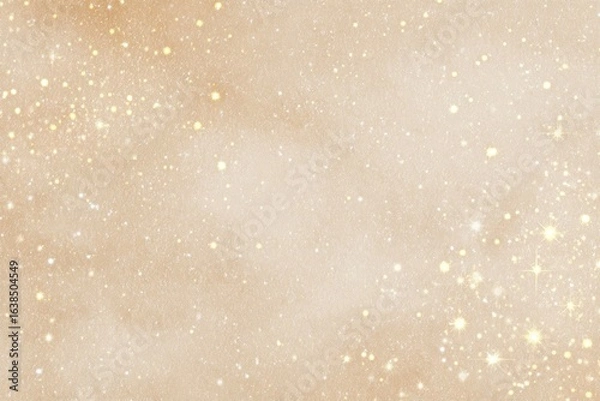 Fototapeta Soft, light beige background dotted with golden sparkles