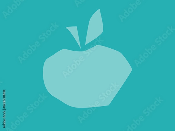 Obraz Blue apple's shape. Vector illustration. 
